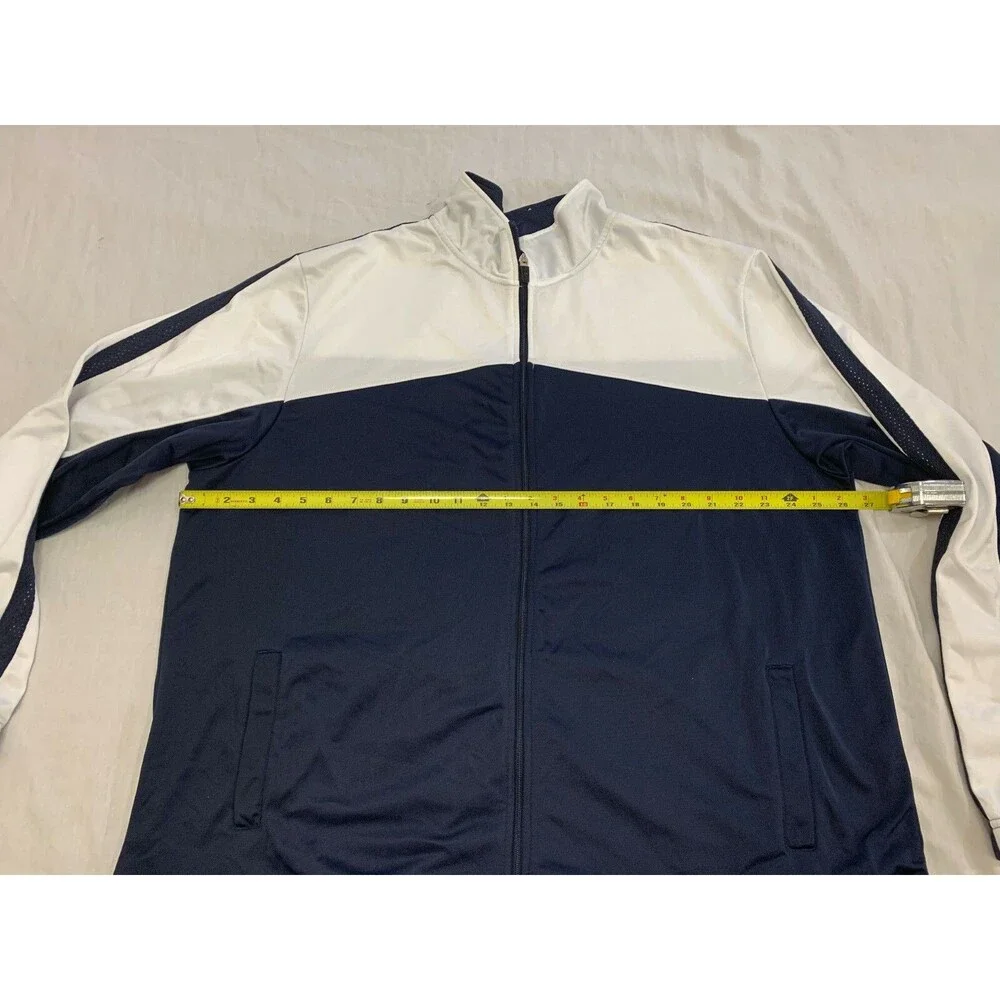 CHAMPION MENS ATHLETIC FULL ZIP JACKET SIZE XXL DARK BLUE POCKETS LONG SLEEVE